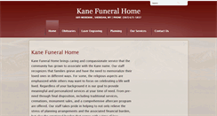 Desktop Screenshot of kanefuneral.com