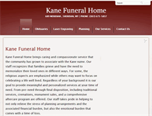 Tablet Screenshot of kanefuneral.com
